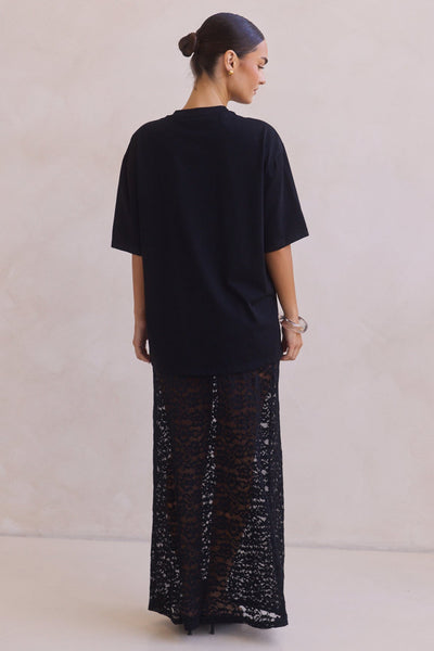 Azariah Lace Maxi Skirt (Black)