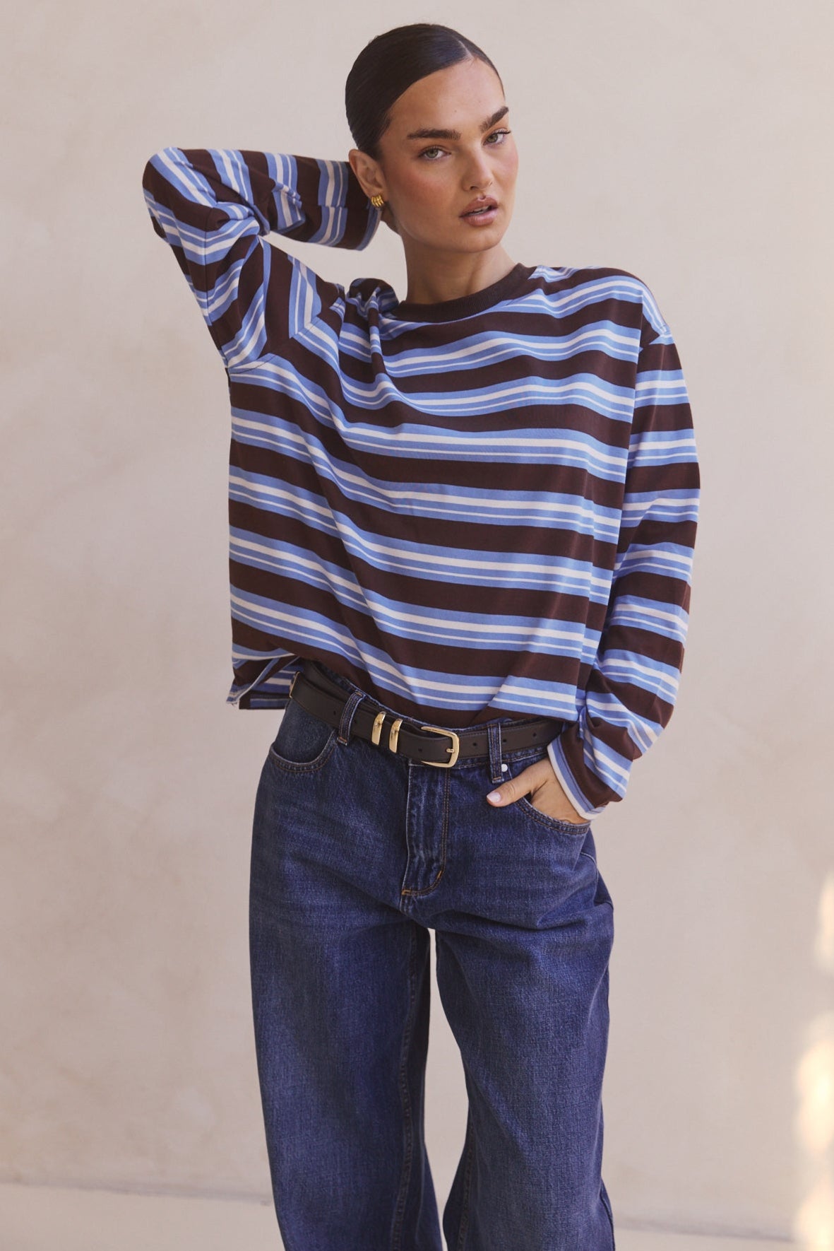 Kyra Long Sleeve Top (Chocolate)