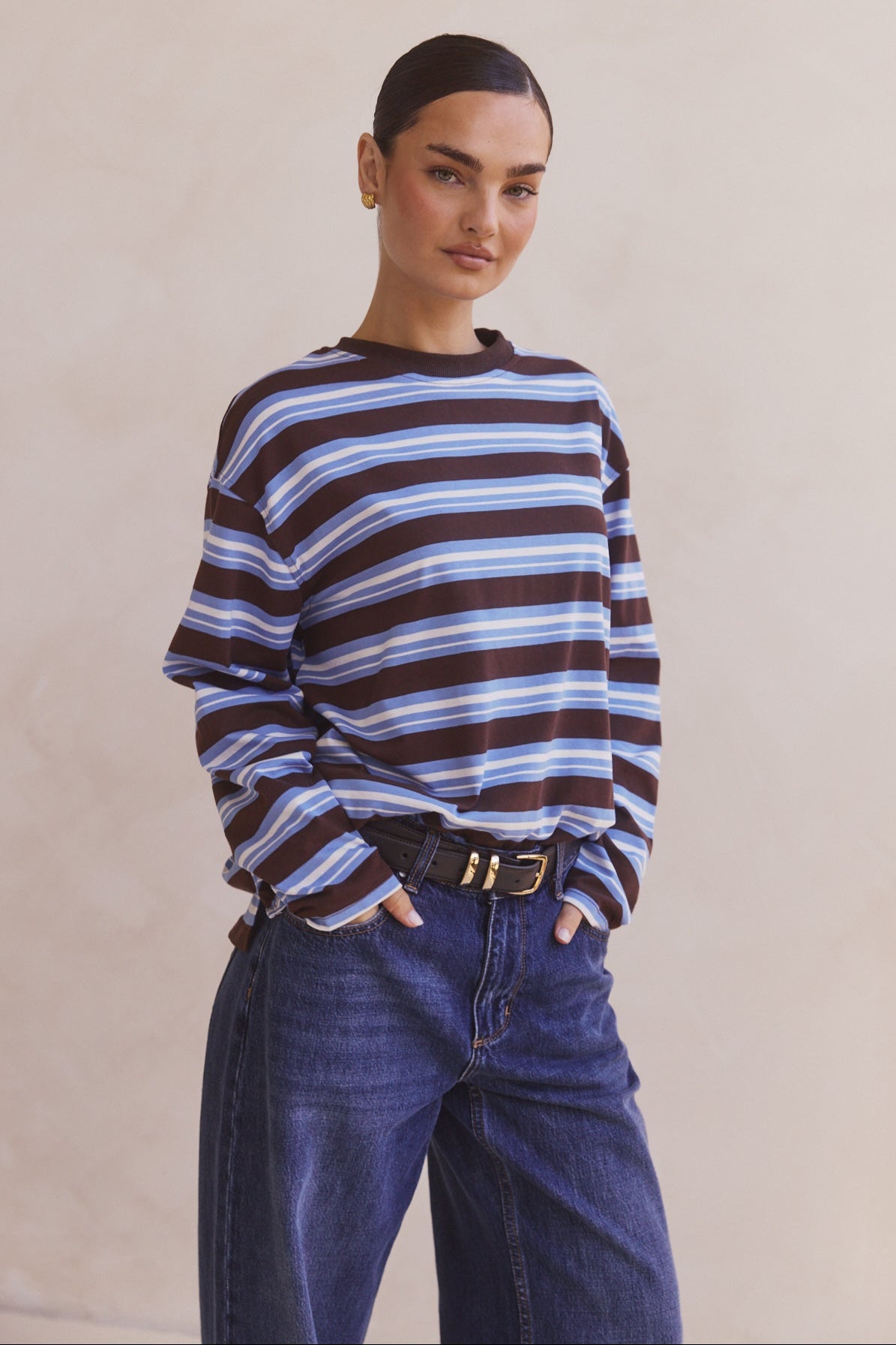 Kyra Long Sleeve Top (Chocolate)