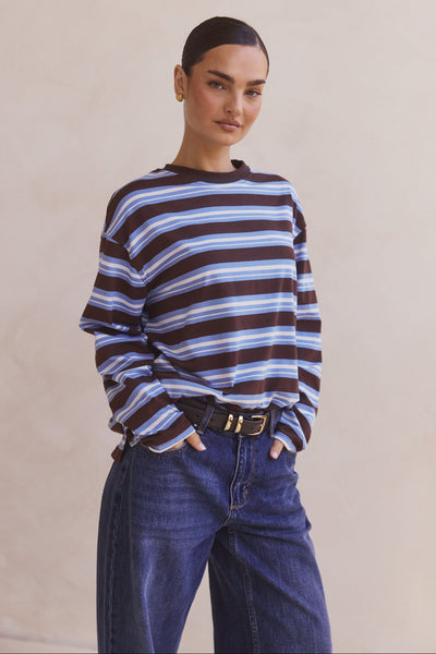 Kyra Long Sleeve Top (Chocolate)