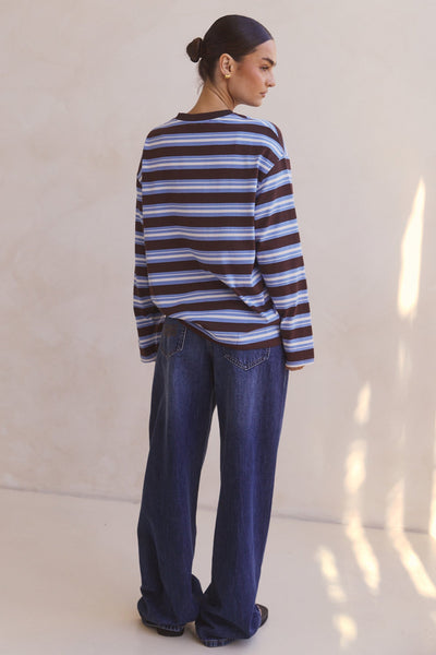 Kyra Long Sleeve Top (Chocolate)
