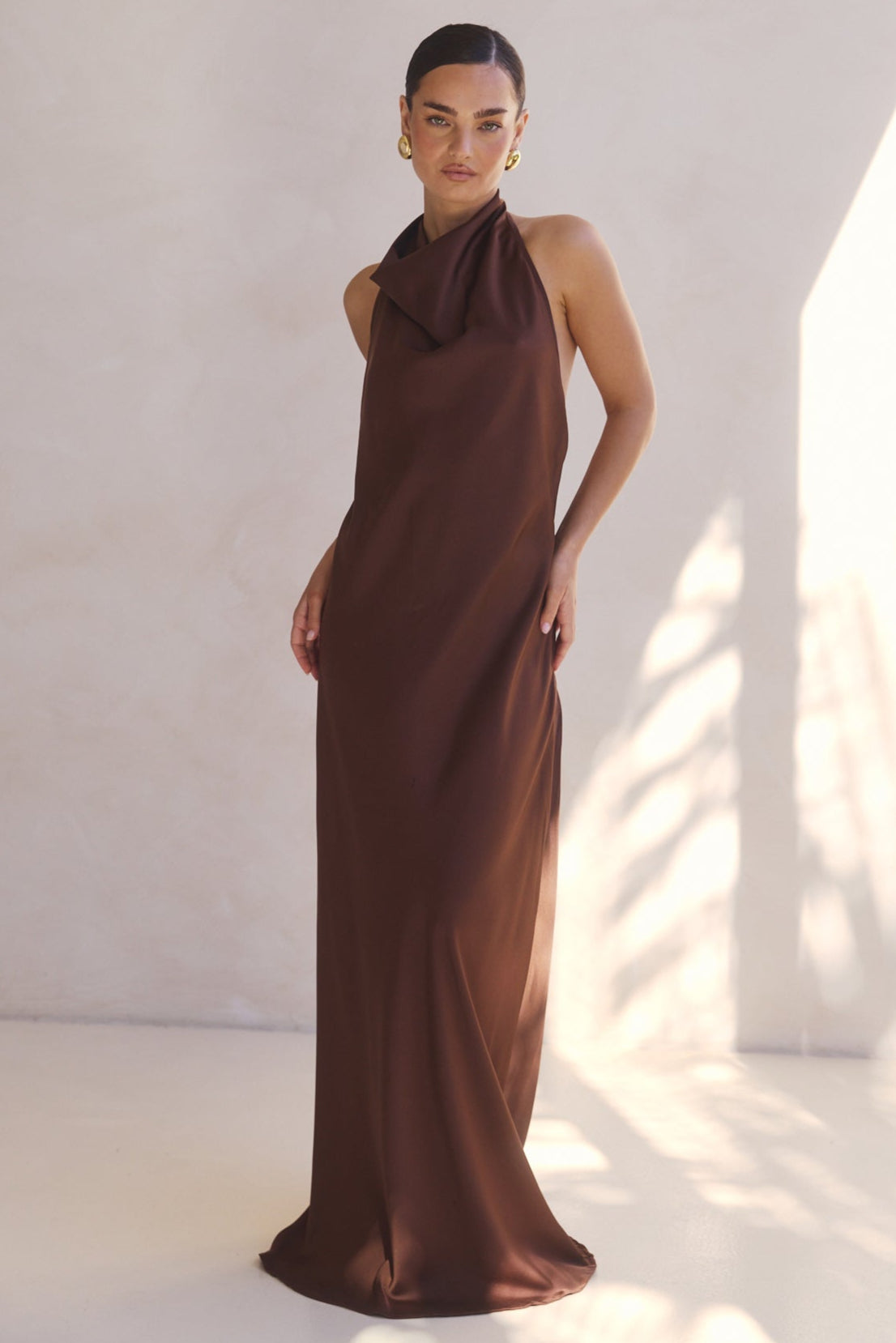 Kaila Maxi Dress (Chocolate)