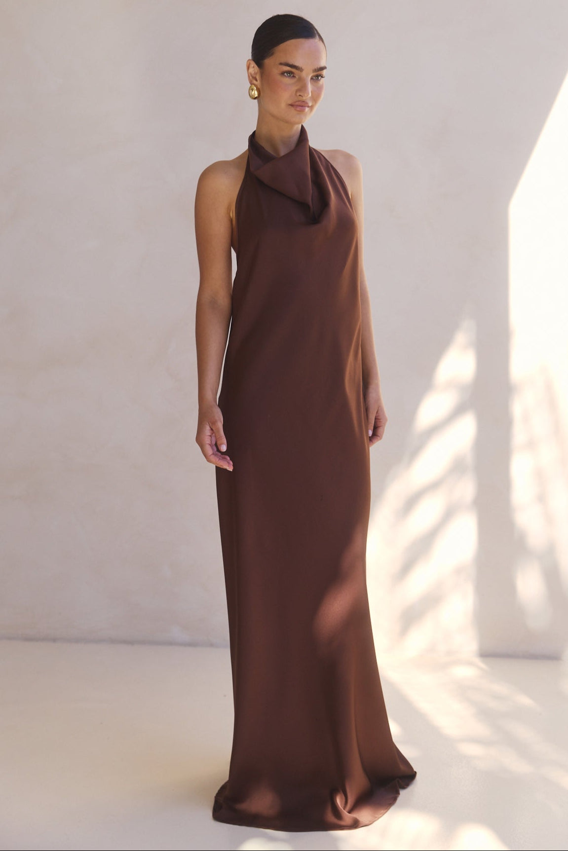 Kaila Maxi Dress (Chocolate)