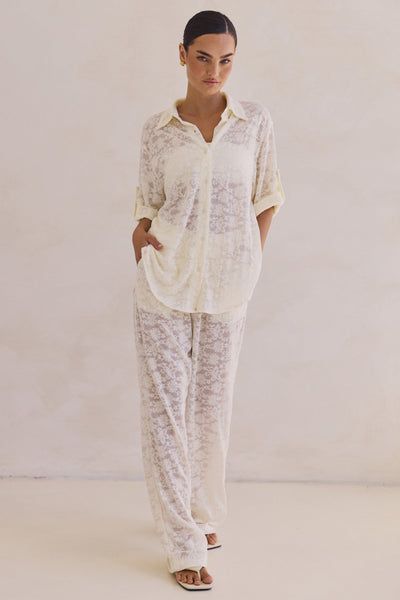 Camilla Lace Pant (Cream)