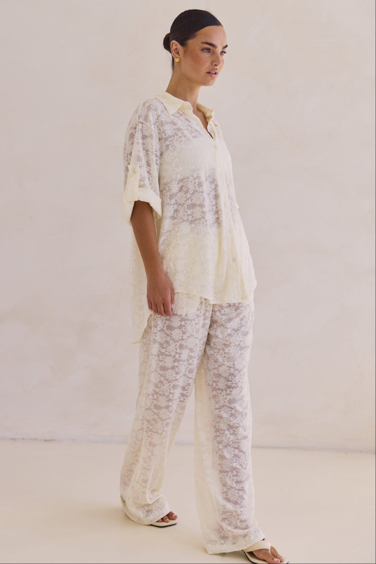 Camilla Lace Pant (Cream)