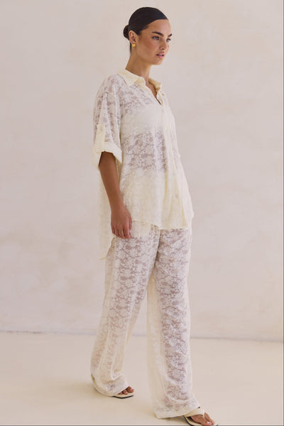 Camilla Lace Pant (Cream)