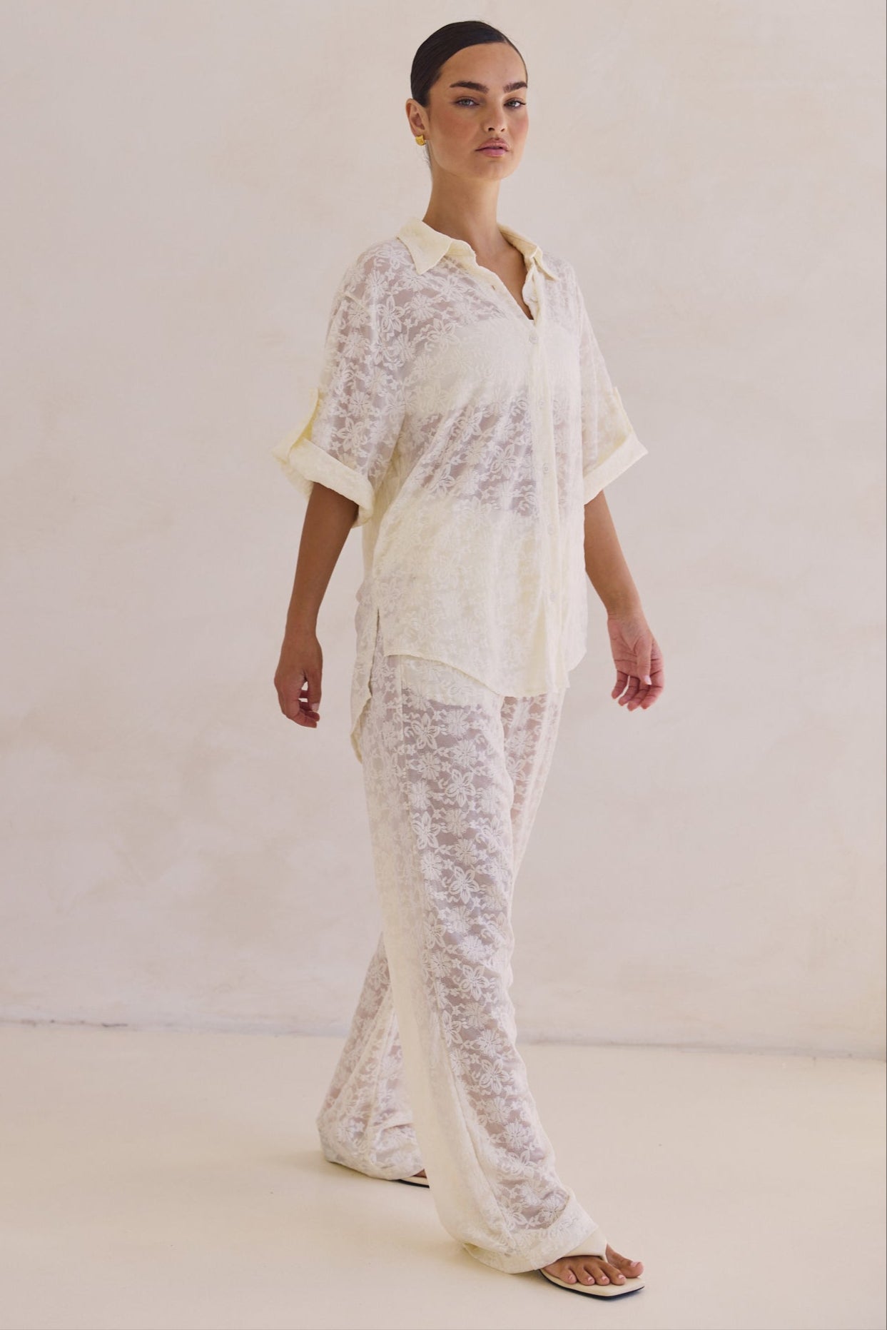 Camilla Lace Pant (Cream)