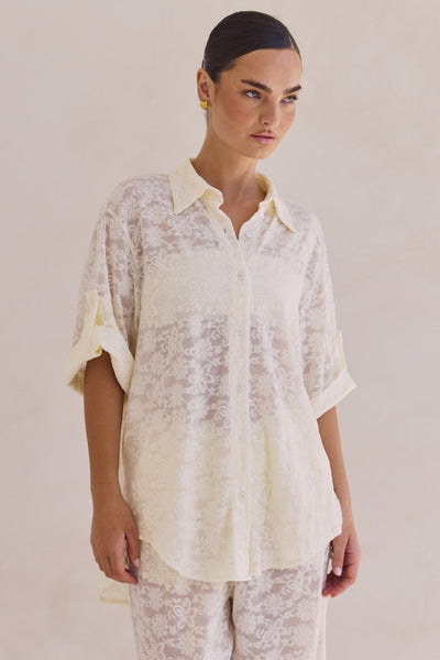 Camilla Lace Shirt (Cream)