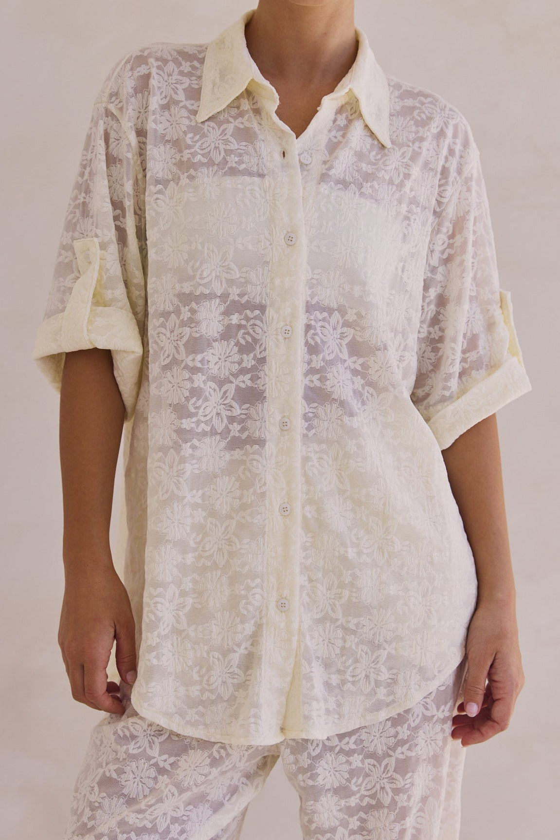 Camilla Lace Shirt (Cream)