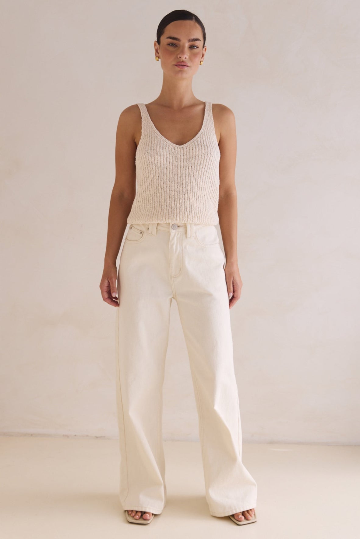 Leah Knit Top (Cream)