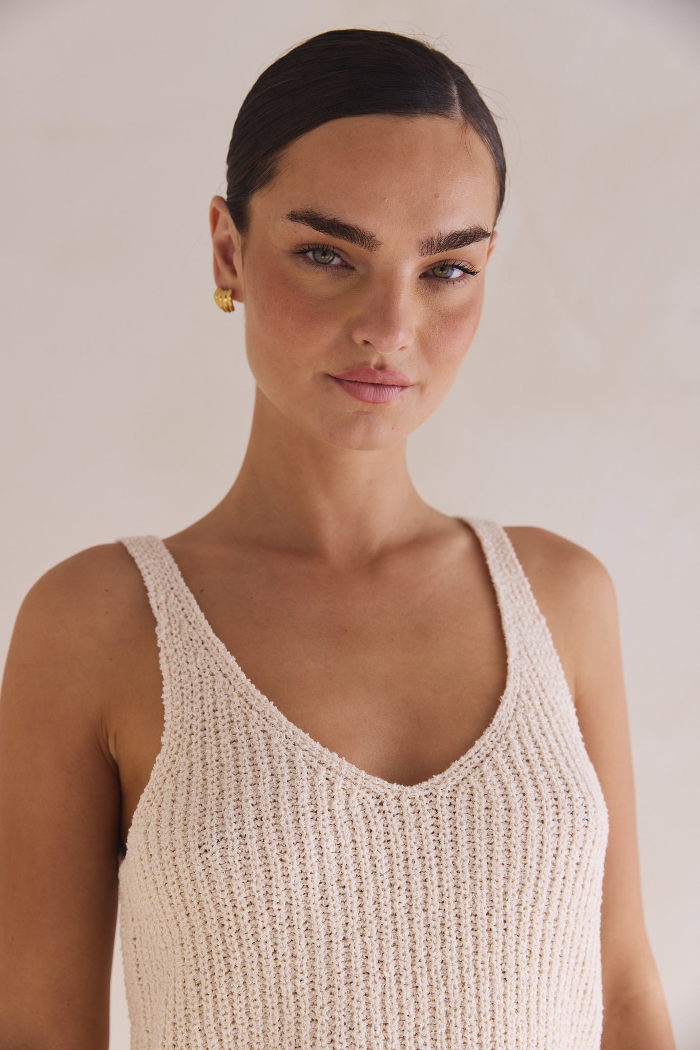 Leah Knit Top (Cream)