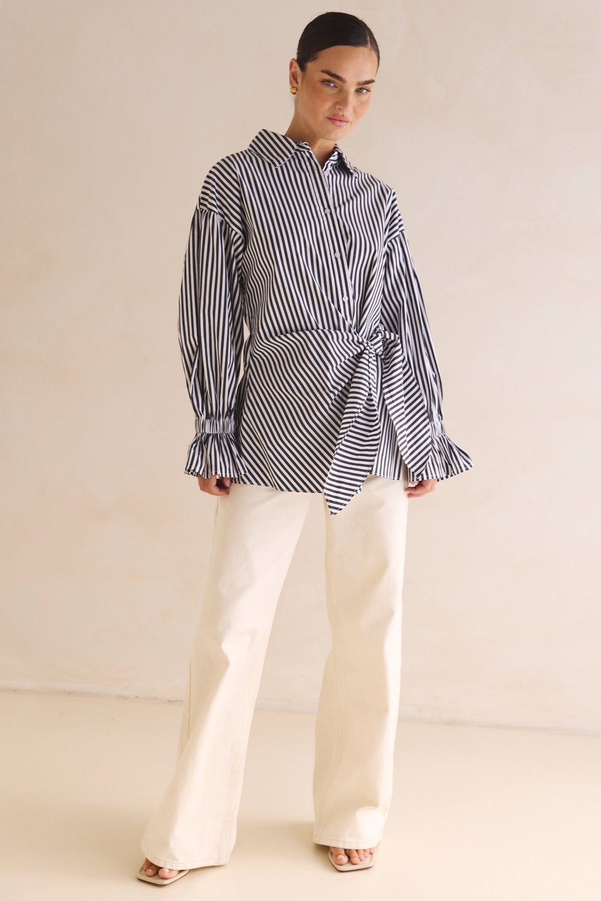 Valentina Shirt (Black Stripe)