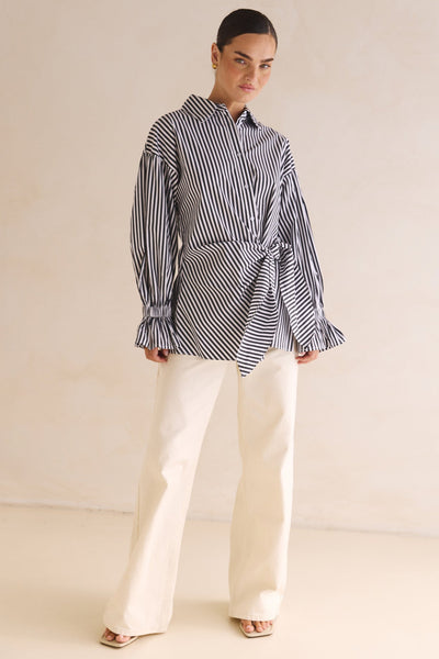Valentina Shirt (Black Stripe)