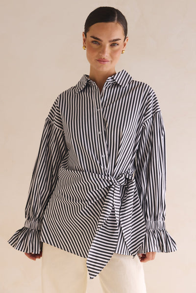 Valentina Shirt (Black Stripe)