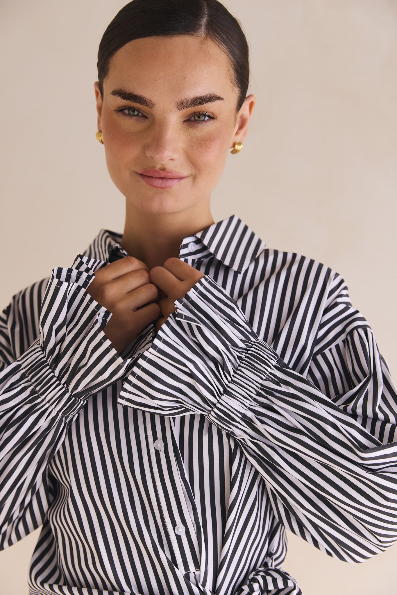 Valentina Shirt (Black Stripe)