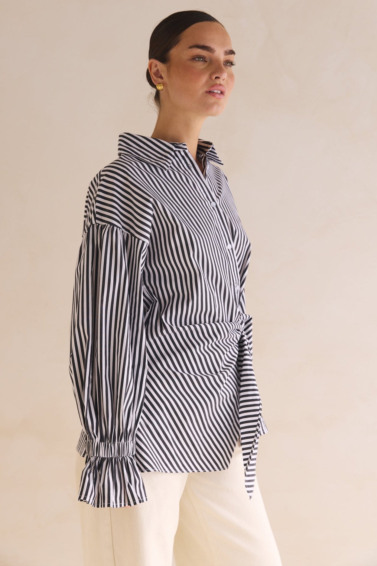 Valentina Shirt (Black Stripe)
