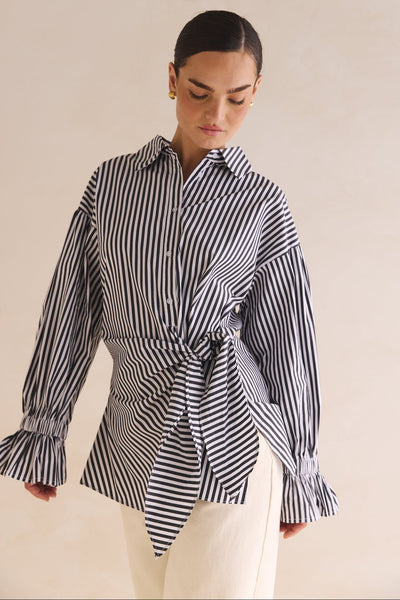 Valentina Shirt (Black Stripe)