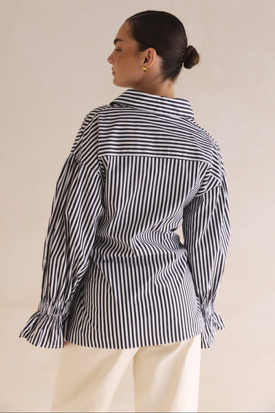 Valentina Shirt (Black Stripe)