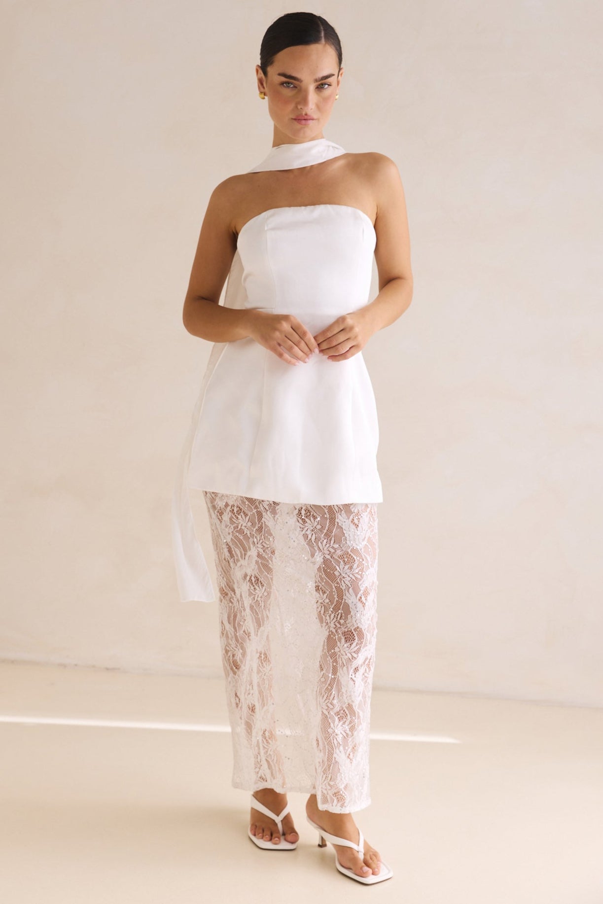 Skylar Maxi Dress (White)