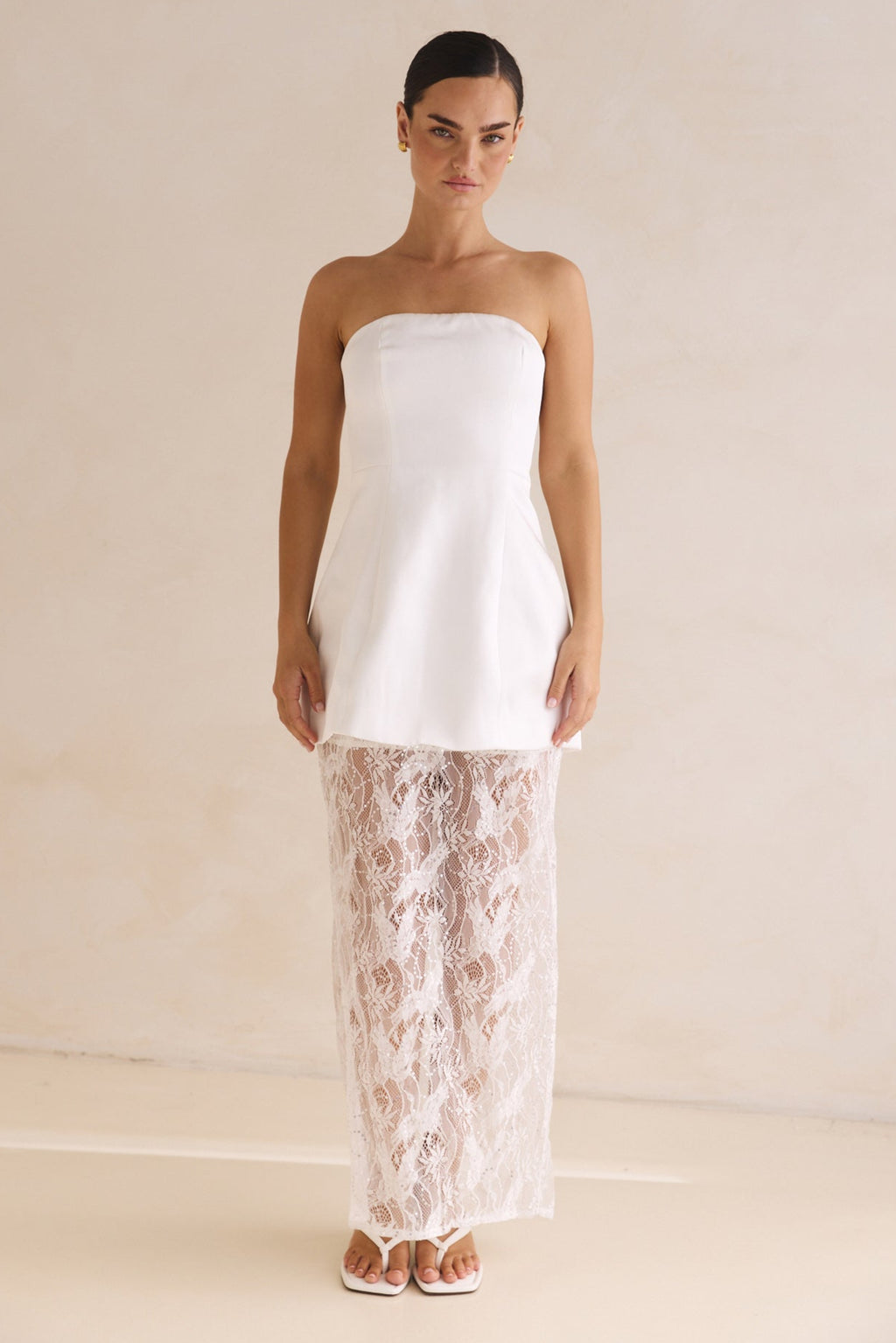 Skylar Maxi Dress (White)