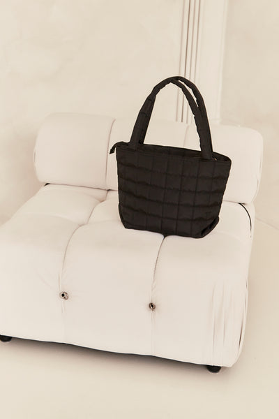 Puffer Tote Bag (Black)