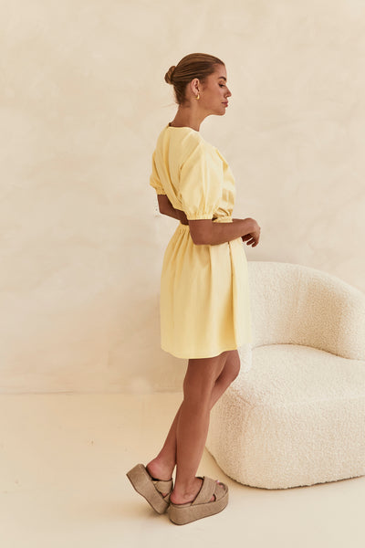 Marie Mini Dress (Yellow)