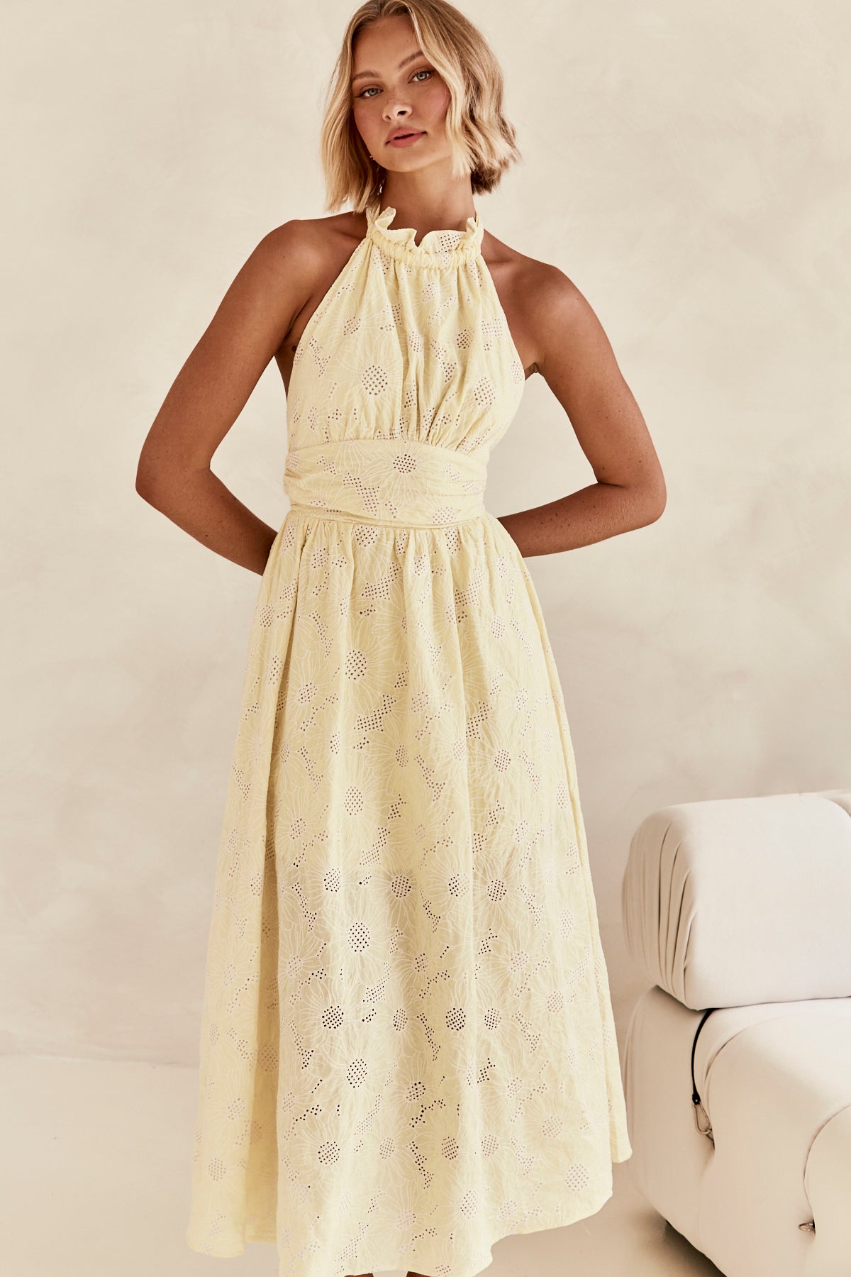 Callie Midi Dress (Yellow)
