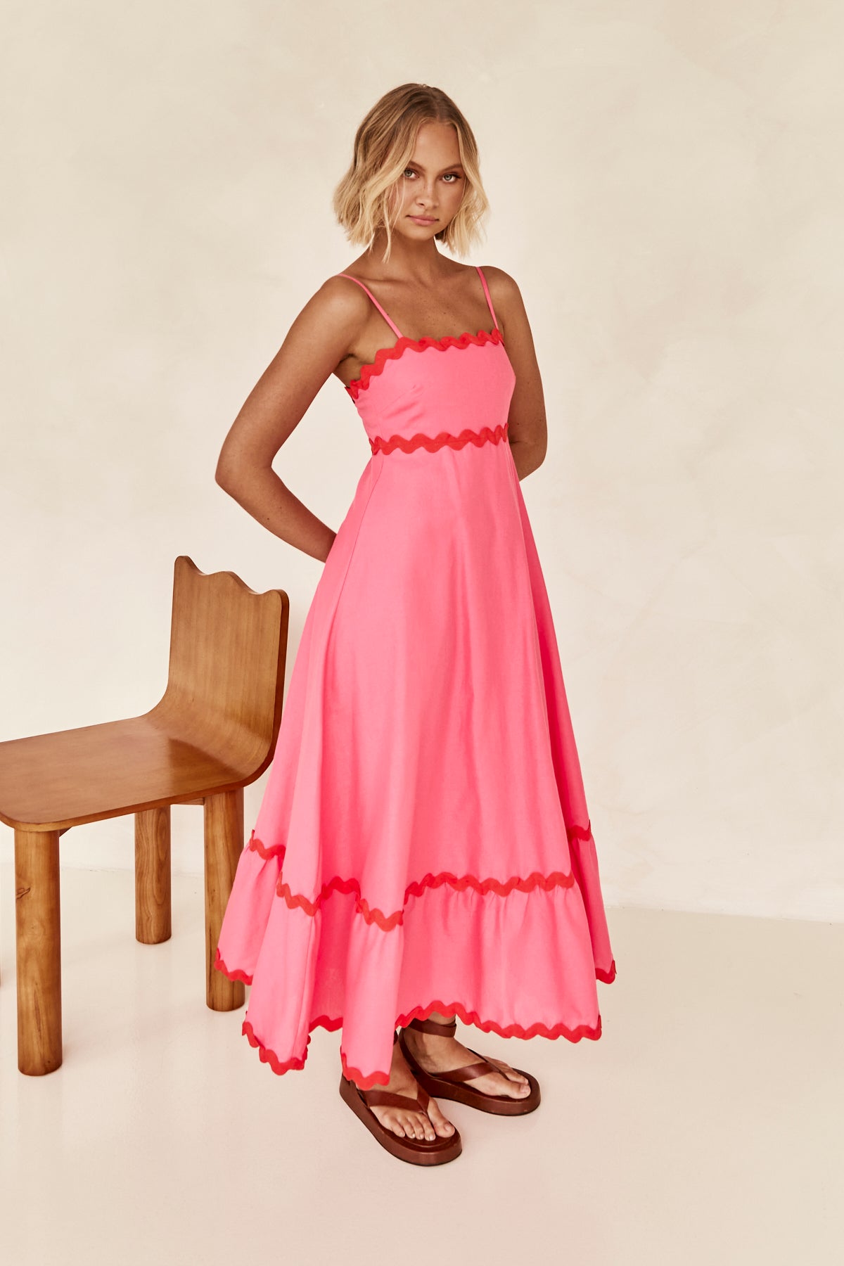 Zahara Maxi Dress (Pink)
