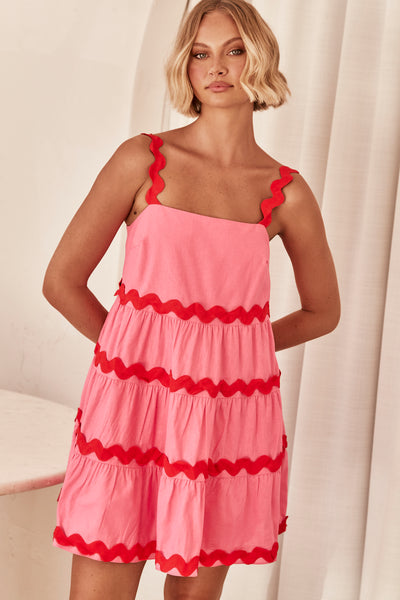 Reya Mini Dress (Pink)