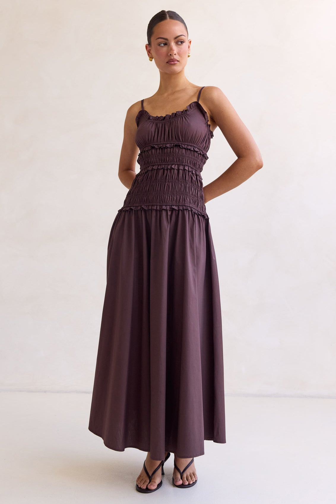 Brooke Maxi Dress (Chocolate)