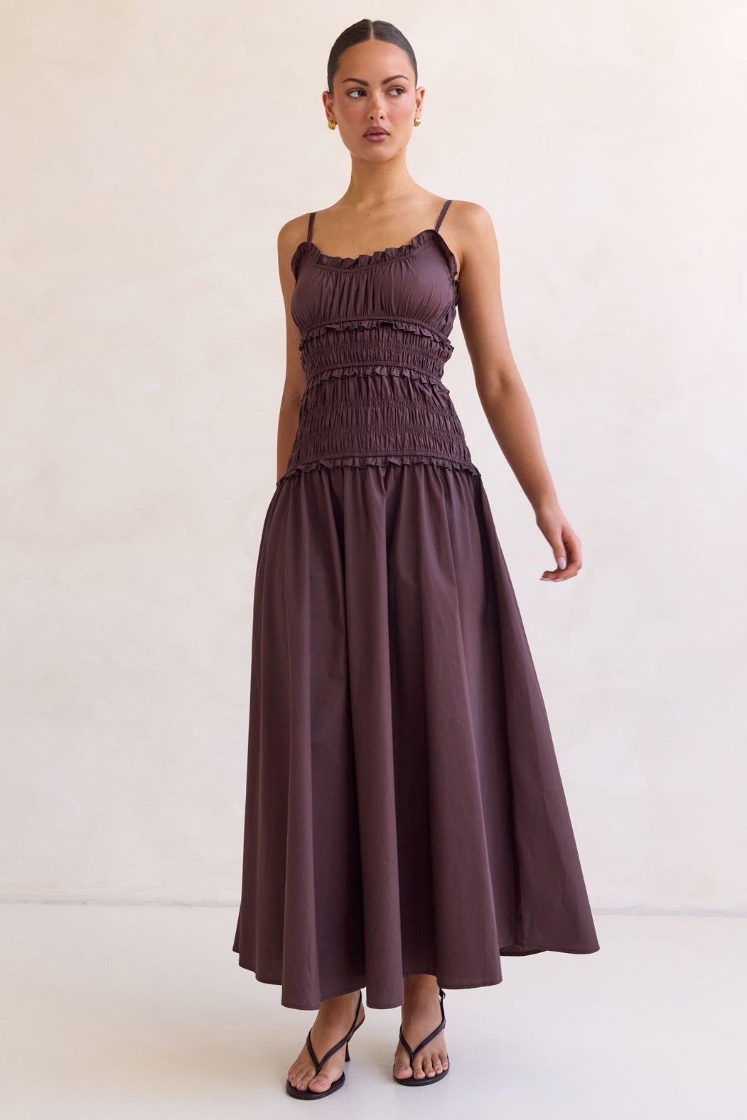 Brooke Maxi Dress (Chocolate)