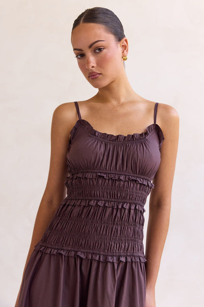 Brooke Maxi Dress (Chocolate)