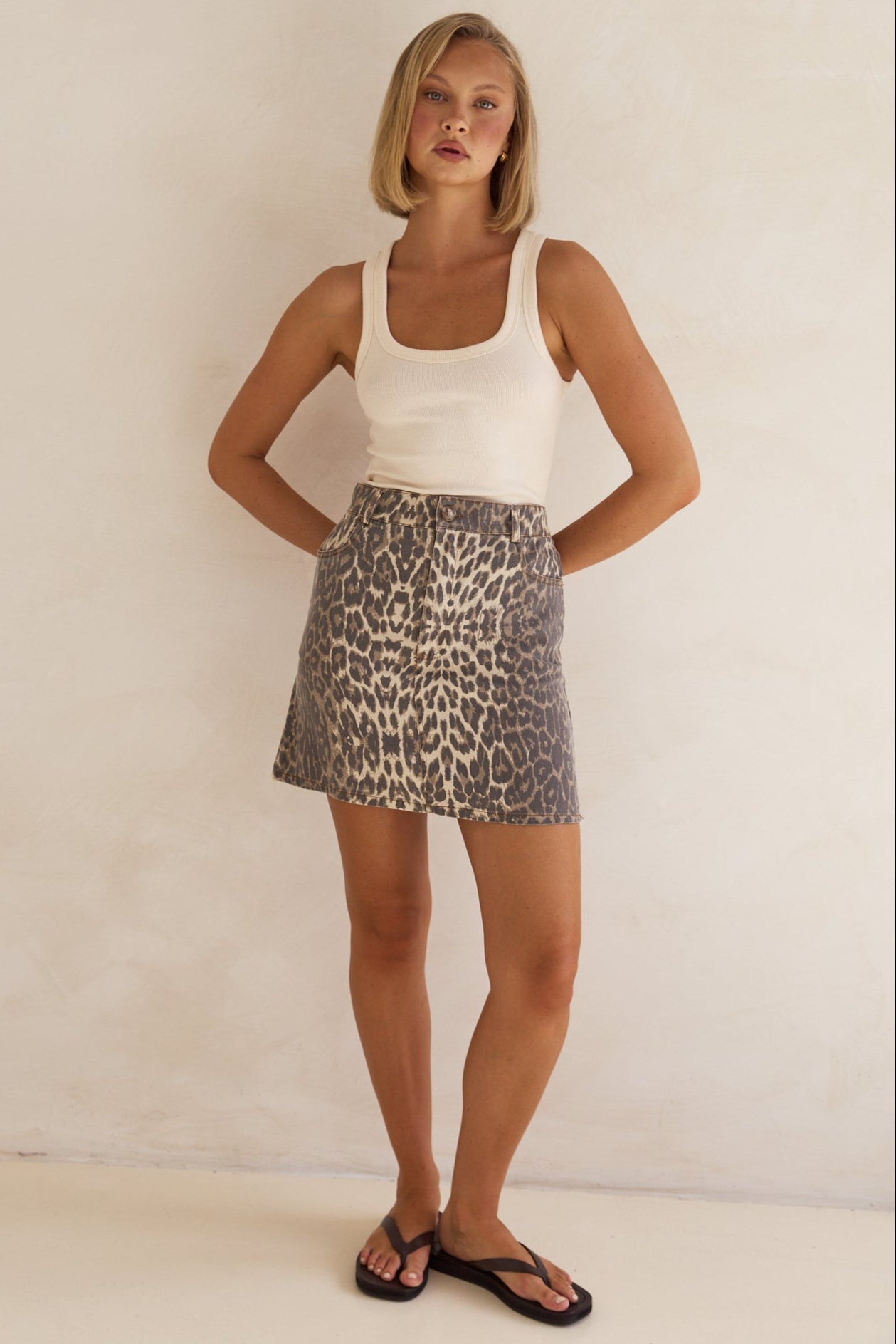Romilda Mini Skirt (Leopard)