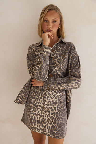 Romilda Mini Skirt (Leopard)