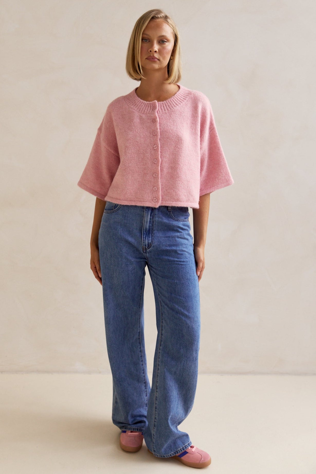 Tammy Knit Cardigan (Pink)