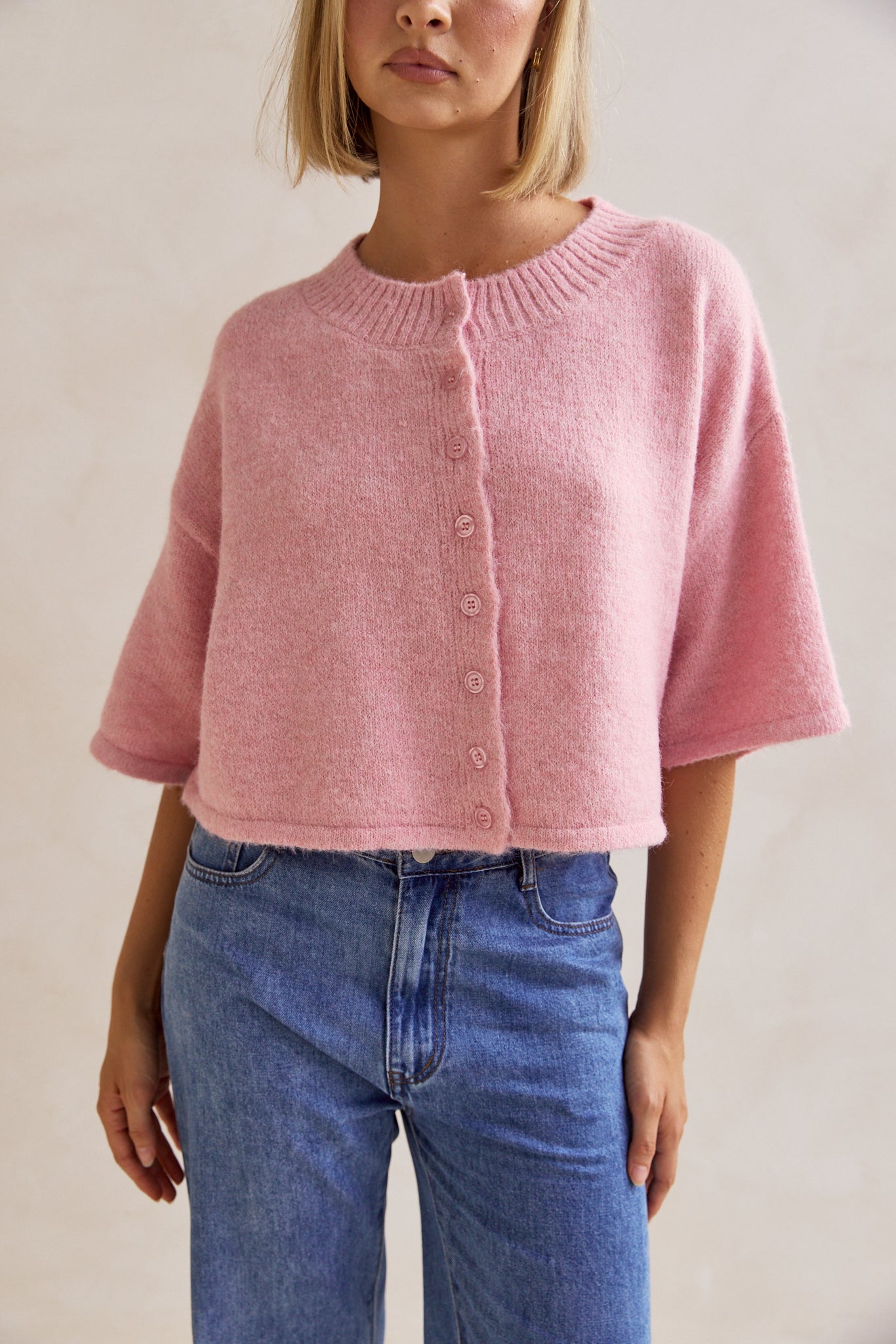Tammy Knit Cardigan (Pink)
