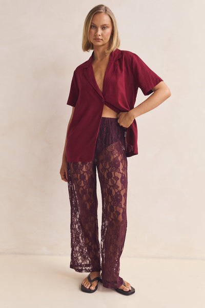 Lacau Pant (Burgundy)