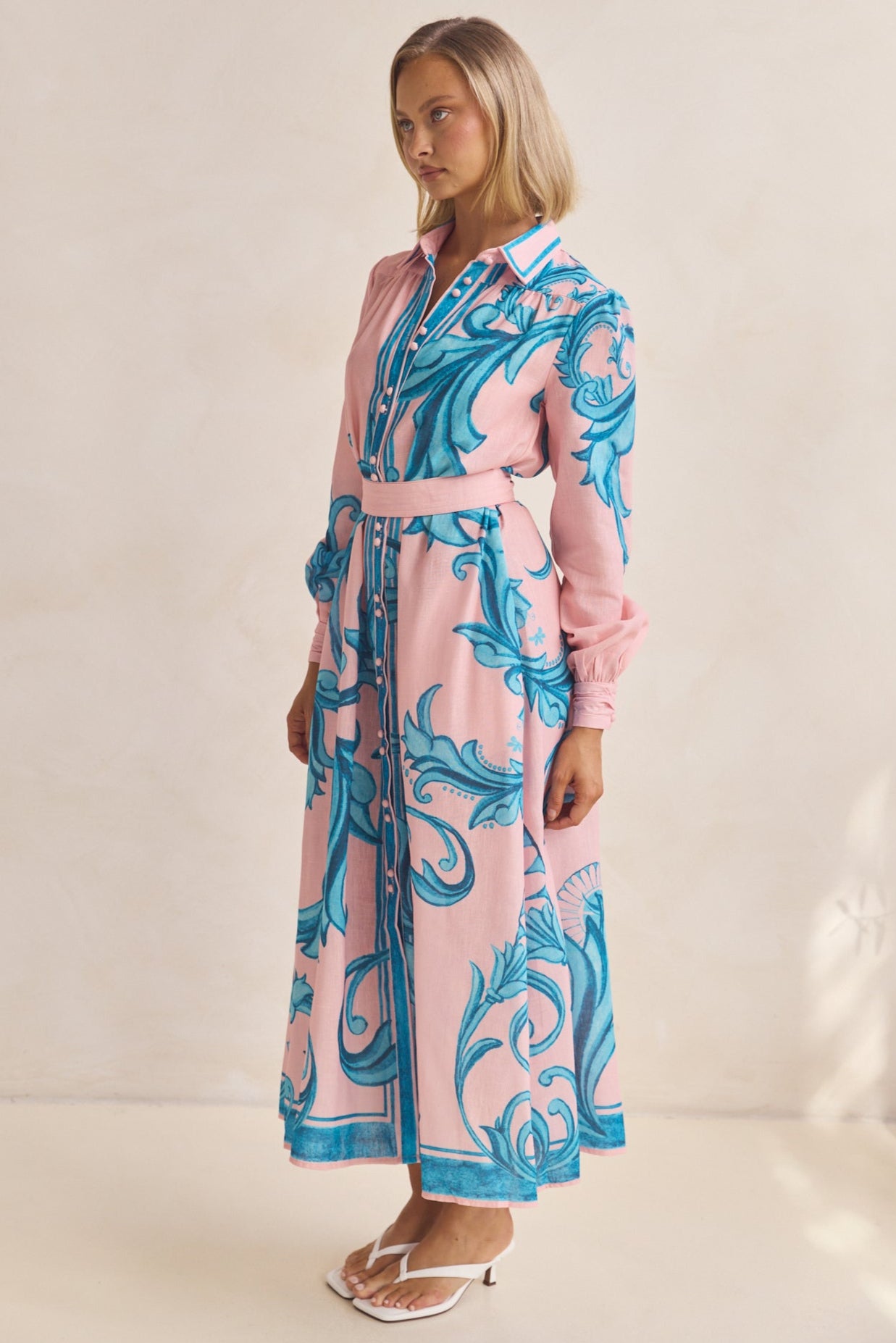 Lyra Maxi Dress (Pink/Blue)