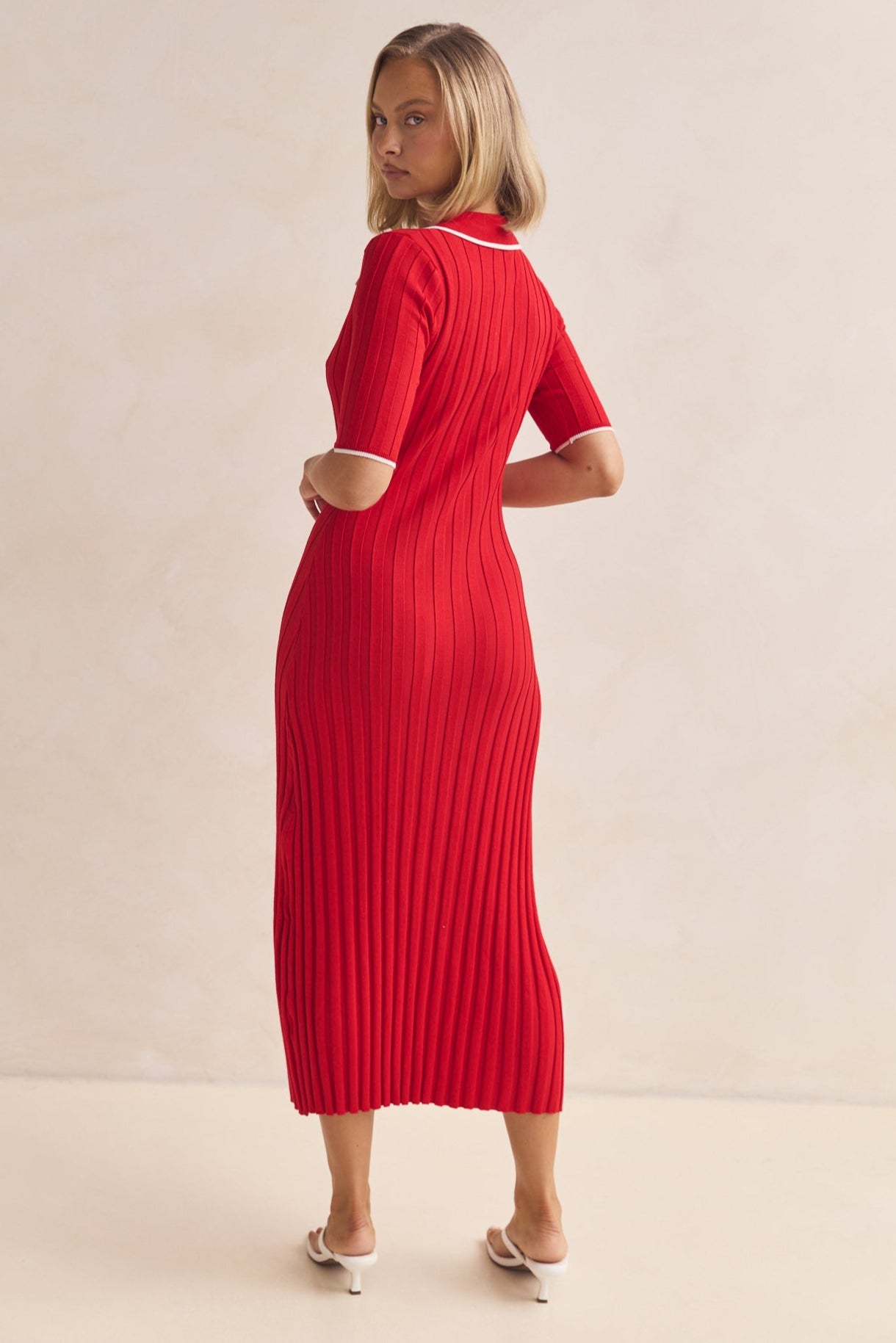 Serene Midi Dress (Red)
