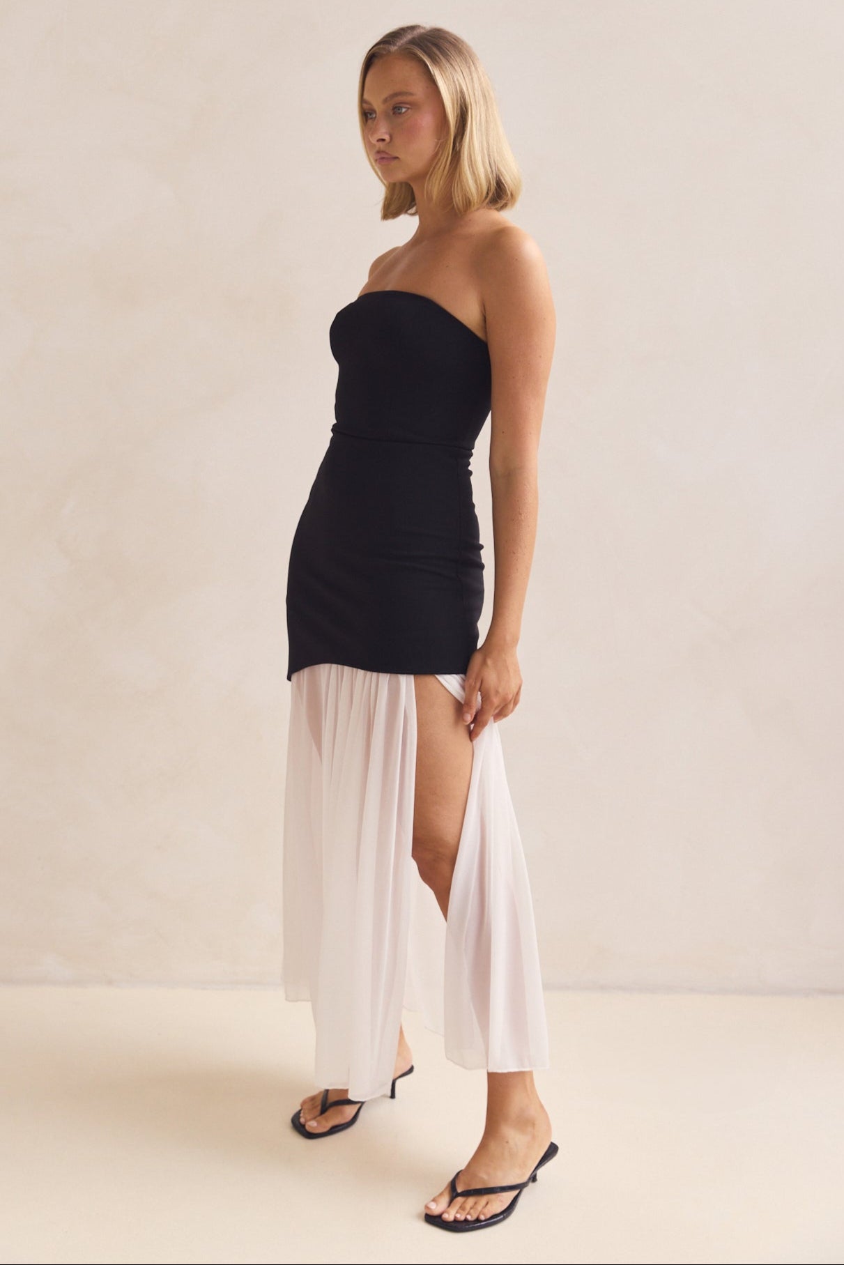 Juliana Maxi Dress (Black/White)