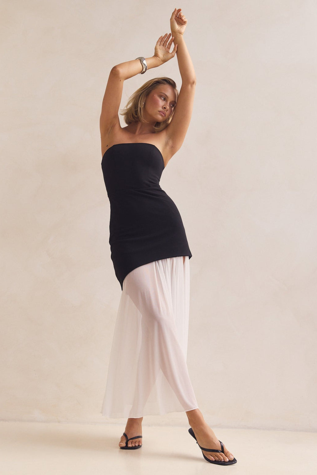 Juliana Maxi Dress (Black/White)