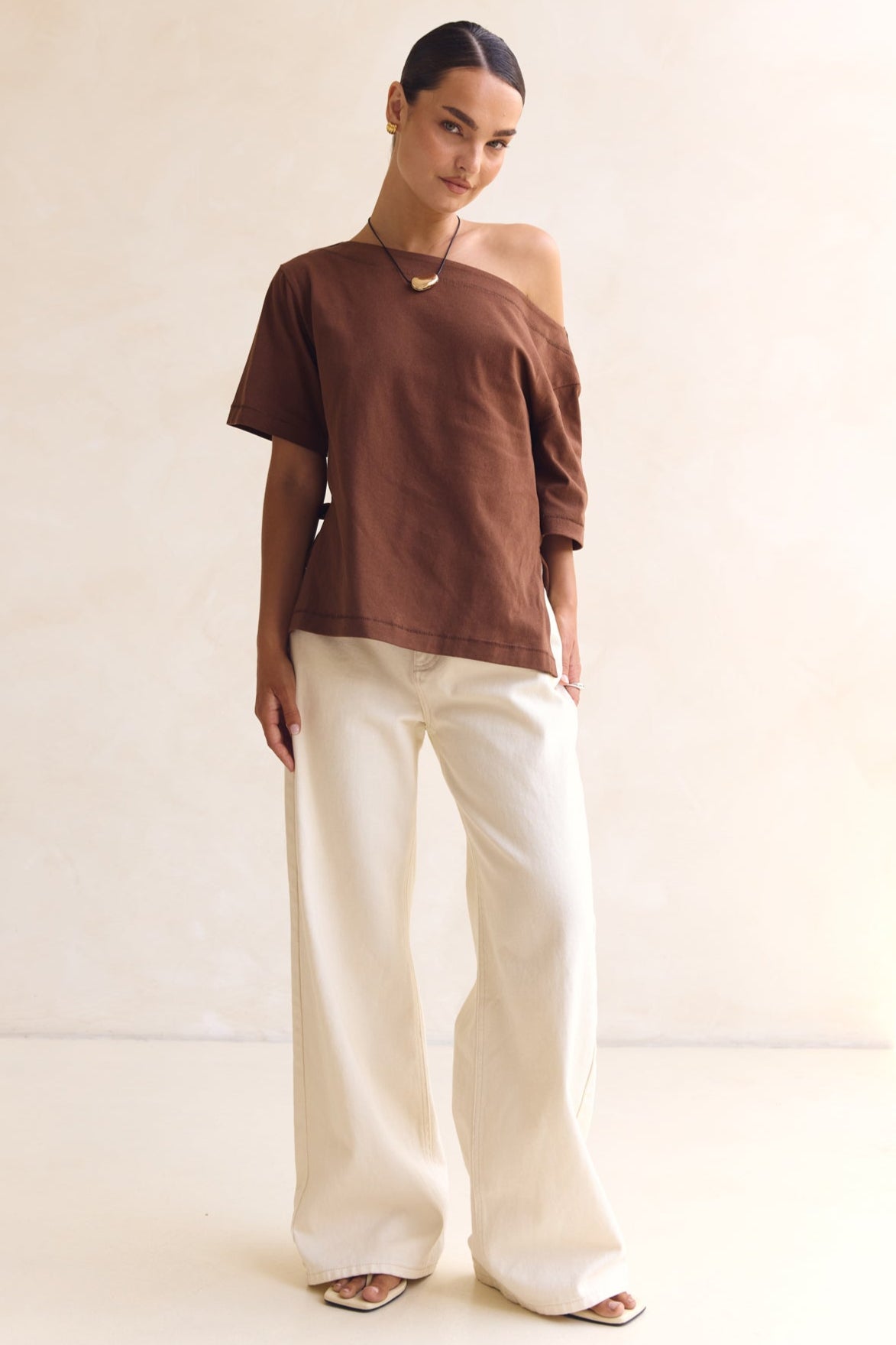 Genevieve Asym Top (Chocolate)