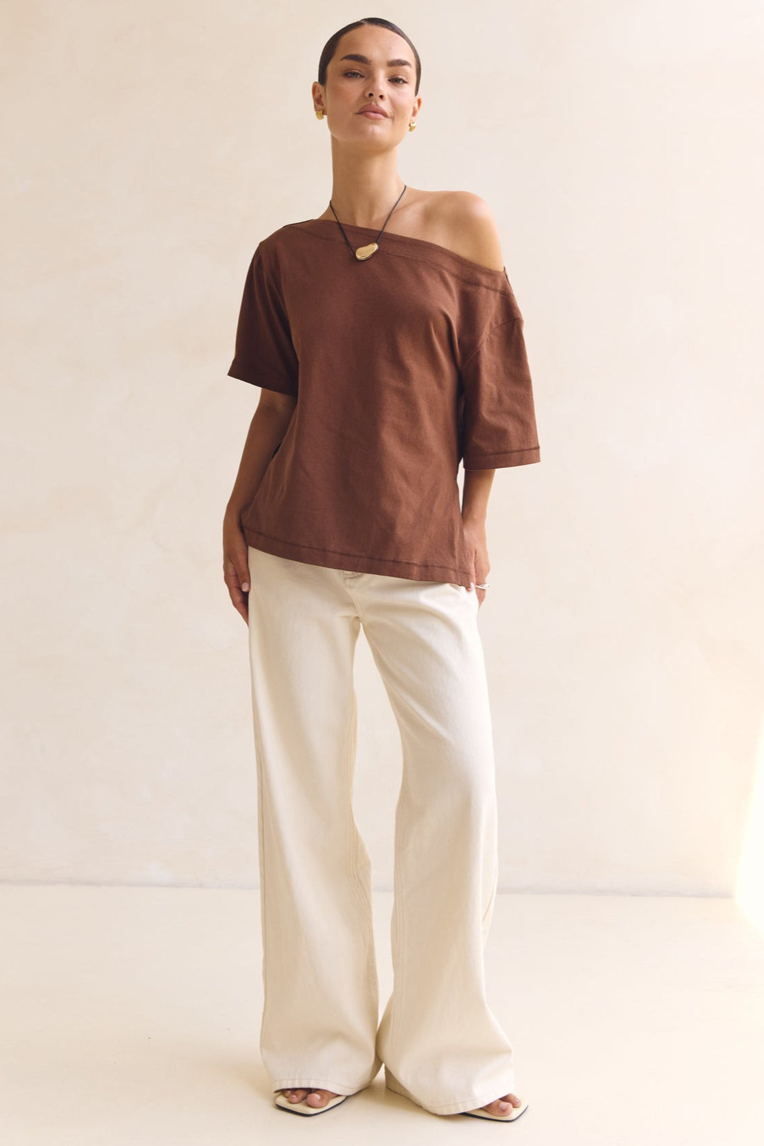 Genevieve Asym Top (Chocolate)