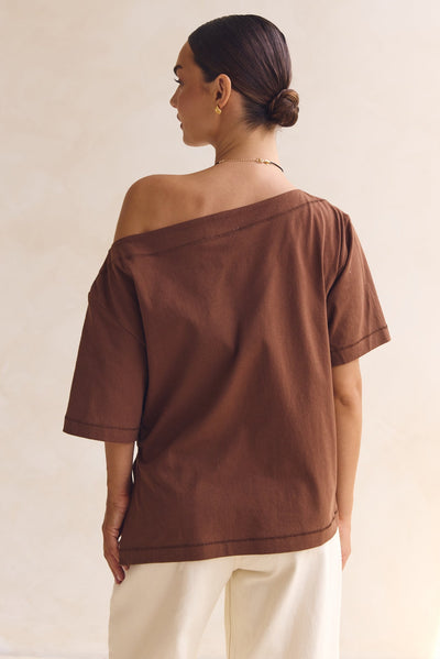 Genevieve Asym Top (Chocolate)