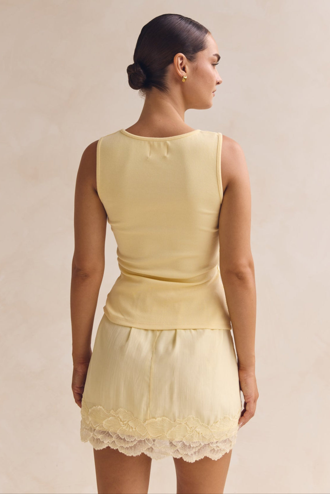 Leia Lace Mini Skirt (Yellow)