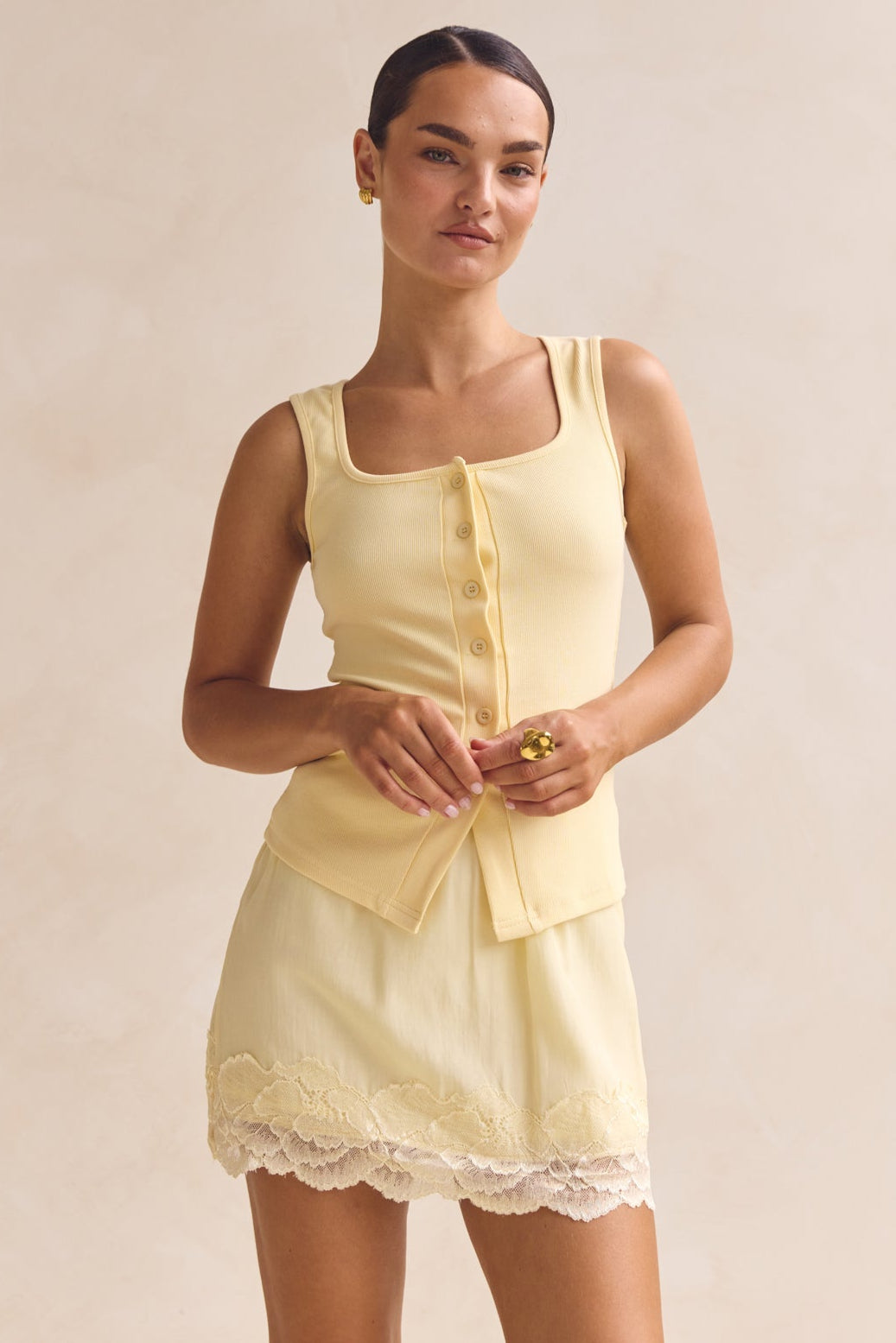 Leia Knit Top (Yellow)