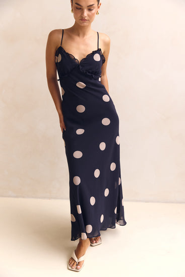 Olivia Midi Dress (Navy)