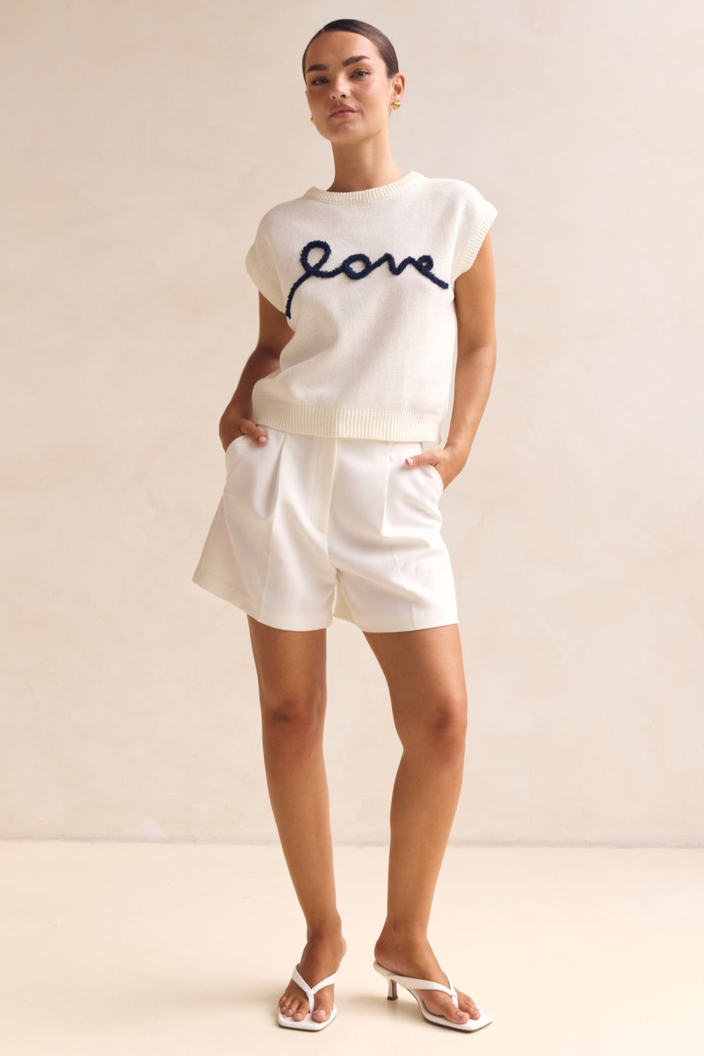 Caterina Knit Top (Cream)