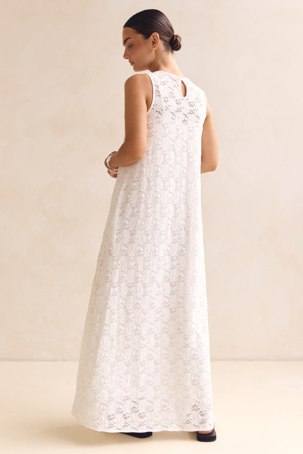 Isabel Lace Maxi Dress (White)