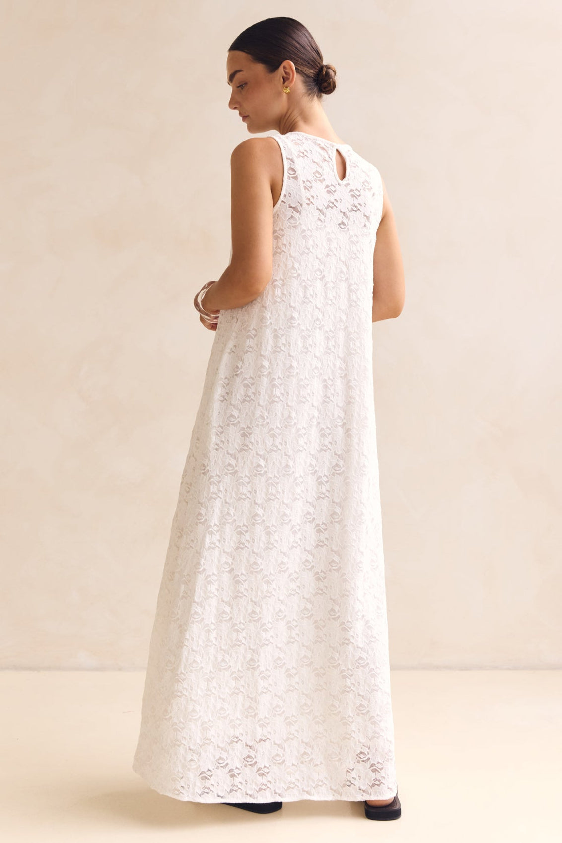 Isabel Lace Maxi Dress (White)